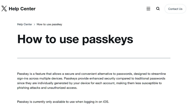 禄丰苹果维修店铺分享iOS用户如何通过通行密钥(Passkey)登录 